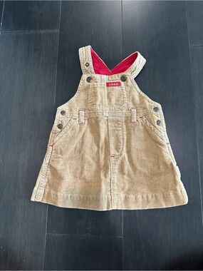 LOGG Corduroy Overall Dress with Red Lining